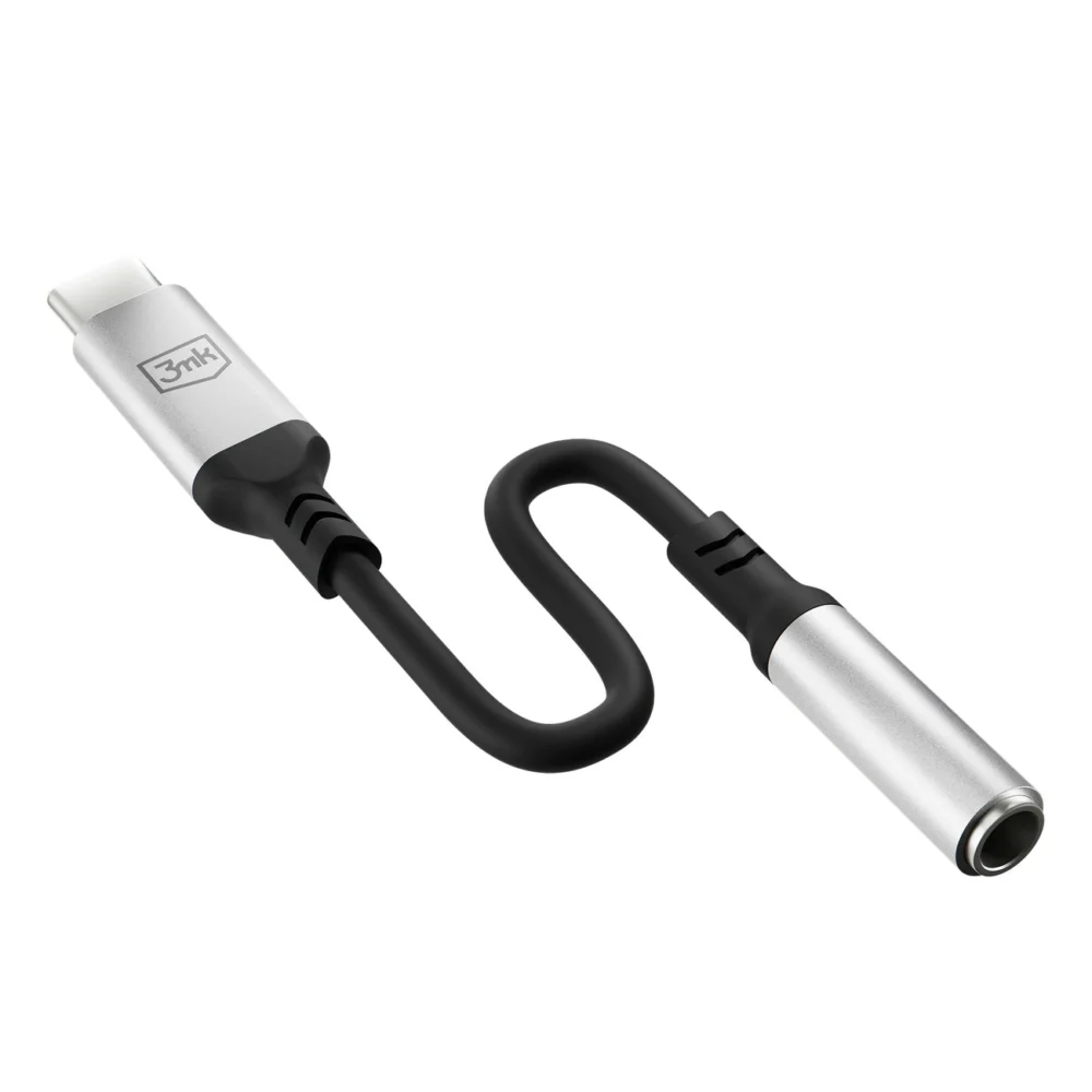 3mk USB-C adapter - 3.5 mm minijack - silvereng