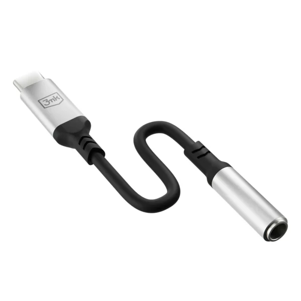 3mk USB-C adapter - 3.5 mm minijack - silvereng