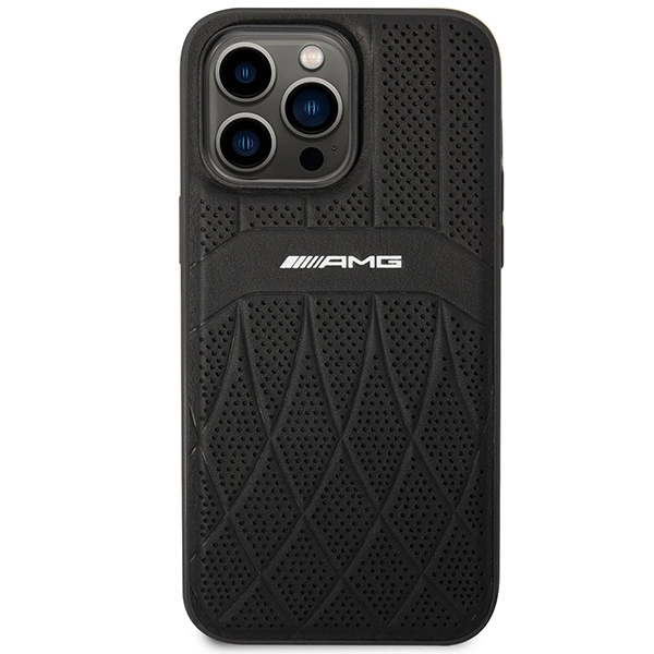 AMG AMHMP14XOSDBK iPhone 14 Pro Max 6.7" black/black hardcase Leather Curved Lines MagSafeeng