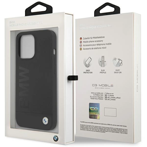 BMW Silicone Signature Logo Case for iPhone 13 Pro / iPhone 13 - Blackeng