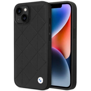 Case BMW BMHCP14S22RQDK iPhone 14 6.1" black/black Leather Quiltedeng