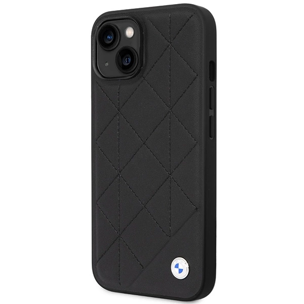 Case BMW BMHCP14S22RQDK iPhone 14 6.1" black/black Leather Quiltedeng