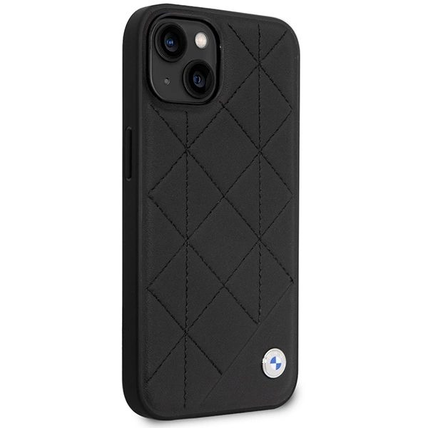 Case BMW BMHCP14S22RQDK iPhone 14 6.1" black/black Leather Quiltedeng