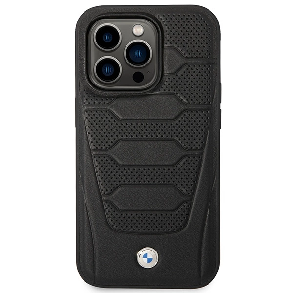 Case BMW BMHCP14X22RPSK iPhone 14 Pro Max 6.7" black/black Leather Seats Patterneng