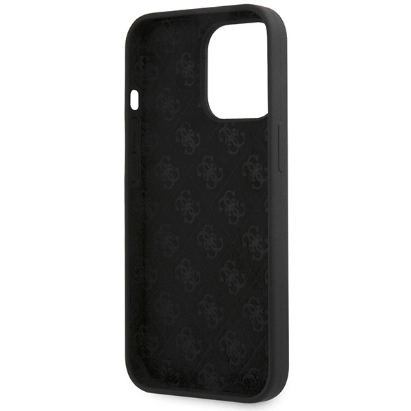 Guess GUHCP13XLSLMGBK iPhone 13 Pro Max 6.7" black/black hardcase Silicone Script Gold Logoeng