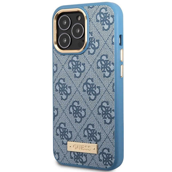 Guess GUHMP14LU4GPRB iPhone 14 Pro 6.1" blue/blue hard case 4G Logo Plate MagSafeeng