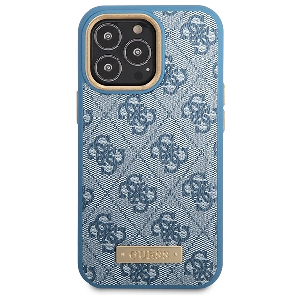 Guess GUHMP14LU4GPRB iPhone 14 Pro 6.1" blue/blue hard case 4G Logo Plate MagSafeeng