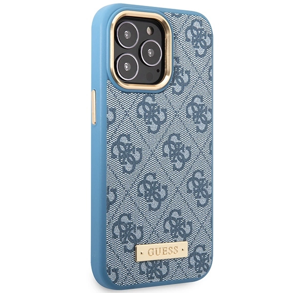 Guess GUHMP14LU4GPRB iPhone 14 Pro 6.1" blue/blue hard case 4G Logo Plate MagSafeeng