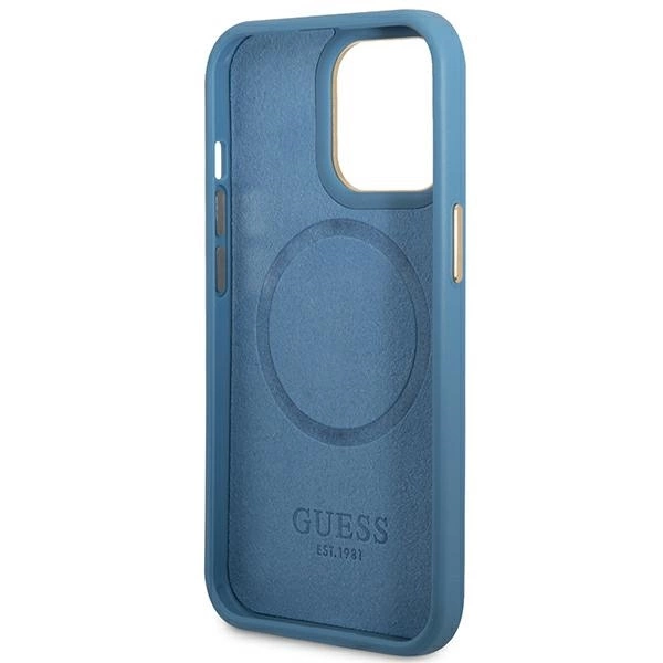 Guess GUHMP14LU4GPRB iPhone 14 Pro 6.1" blue/blue hard case 4G Logo Plate MagSafeeng