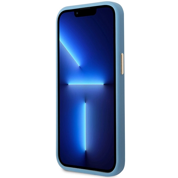 Guess 4G Logo Plate MagSafe case for iPhone 14 Pro Max - blueeng