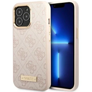 Guess 4G Logo Plate MagSafe case for iPhone 14 Pro Max - pinkeng