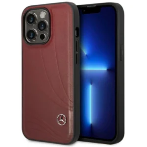 Mercedes MEHCP14L8ROLR iPhone 14 Pro 6.1" black/black hardcase Leather Wave Patterneng