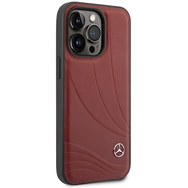 Mercedes MEHCP14L8ROLR iPhone 14 Pro 6.1" black/black hardcase Leather Wave Patterneng