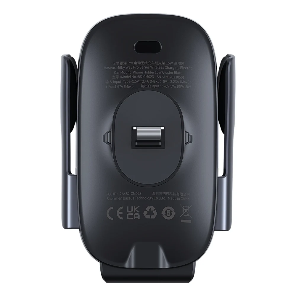 Baseus Milky Way Pro Series BS-CM023 car holder for air vent with 15W inductive charger - blackeng