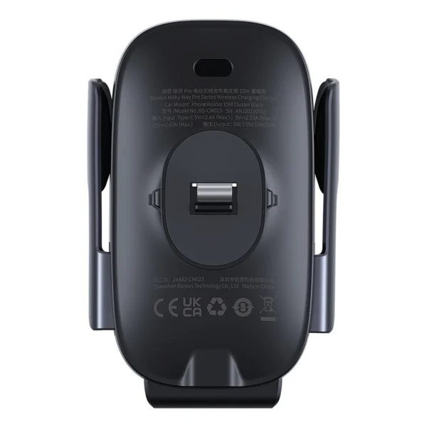 Baseus Milky Way Pro Series BS-CM023 car holder for air vent with 15W inductive charger - blackeng