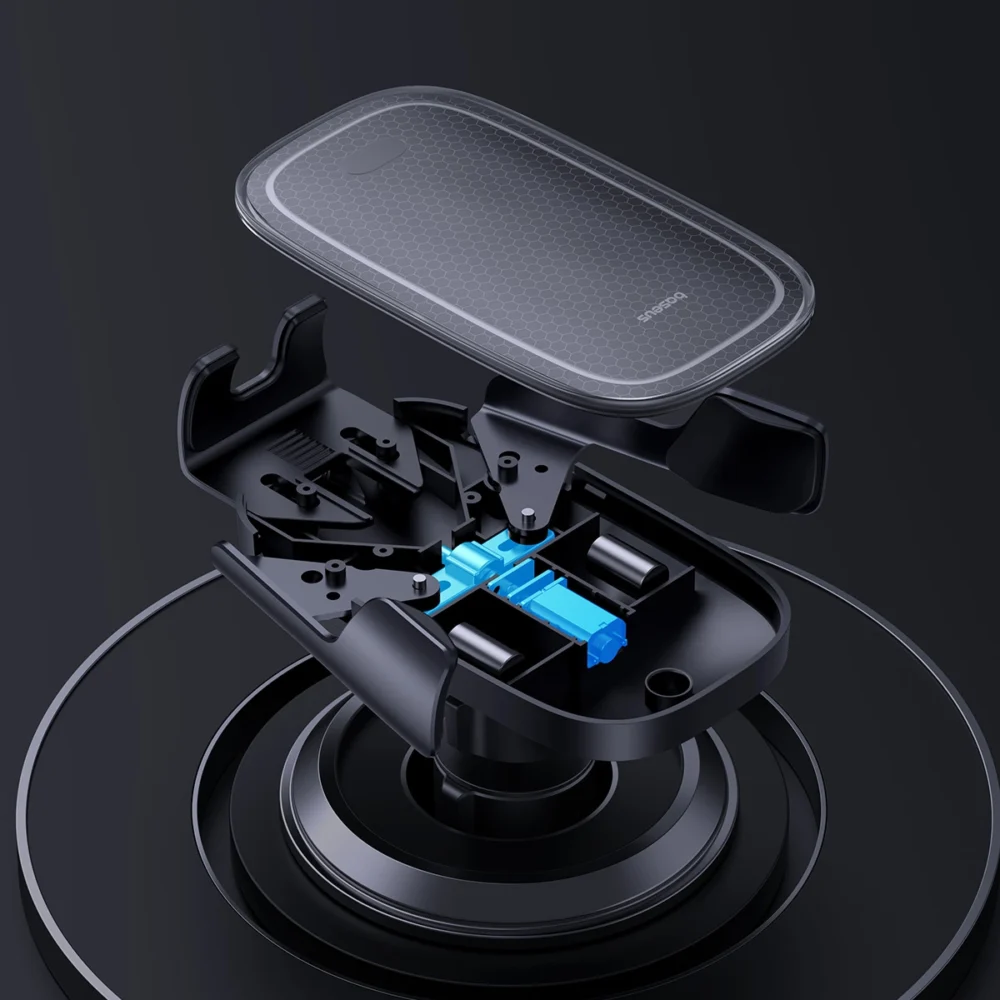 Baseus Milky Way Pro Series BS-CM023 car holder for air vent with 15W inductive charger - blackeng