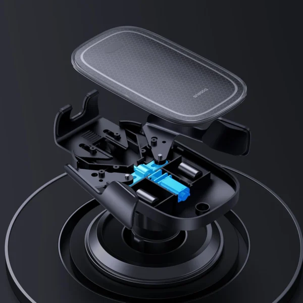 Baseus Milky Way Pro Series BS-CM023 car holder for air vent with 15W inductive charger - blackeng