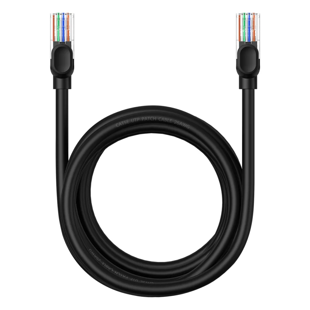Baseus High Speed ​​Cat 5 RJ-45 1000Mb/s Ethernet cable 3m round - blackeng