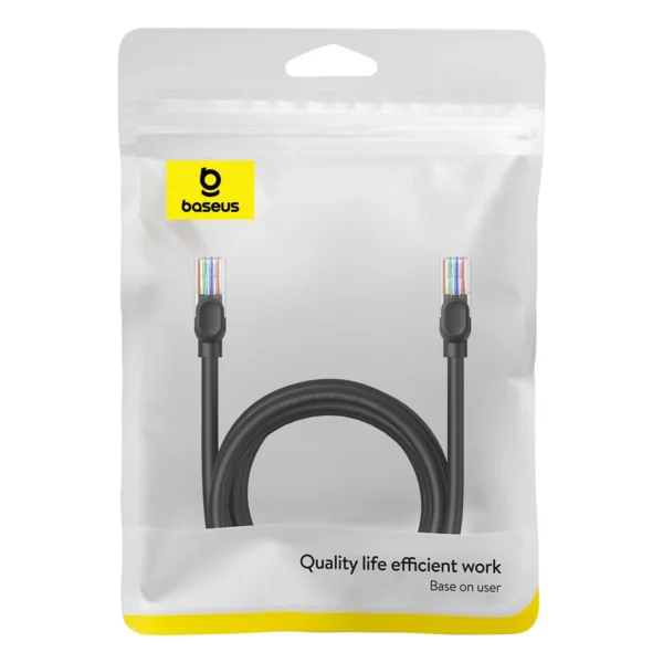 Baseus High Speed ​​Cat 5 RJ-45 1000Mb/s Ethernet cable 3m round - blackeng