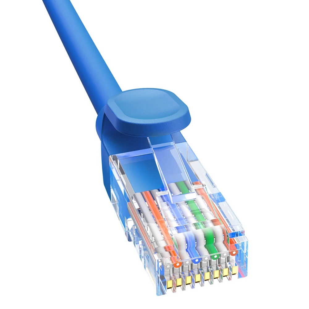 Baseus High Speed ​​Cat 6 RJ-45 Ethernet cable 1000Mb/s 0.5m round - blueeng