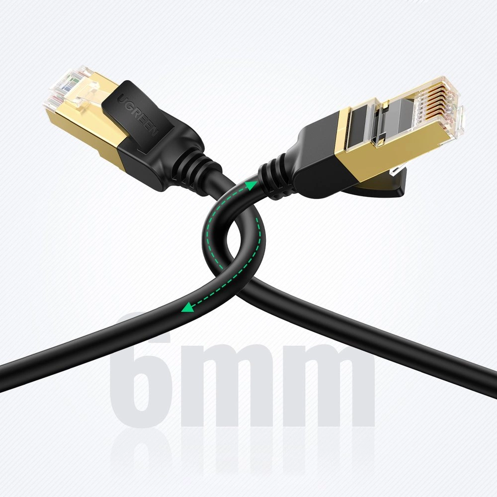 Ugreen NW107 RJ45/Cat 7 F/FTP Network Cable 15m - Blackeng