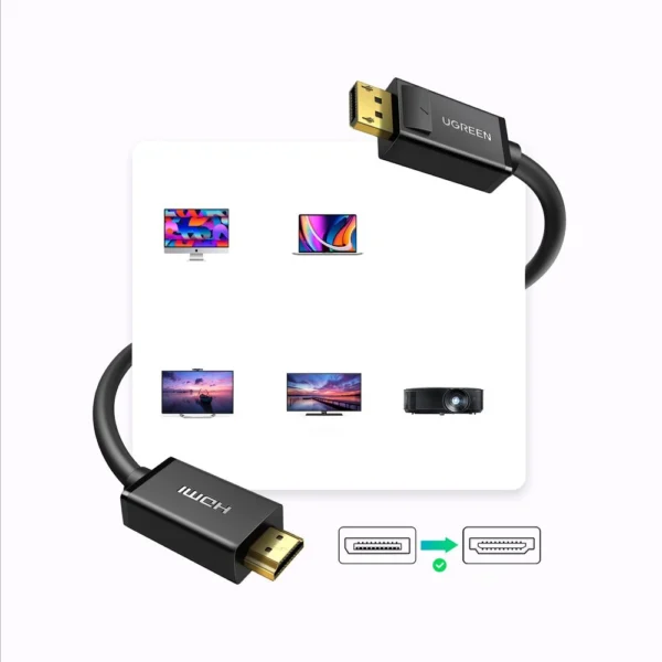 DisplayPort - HDMI cable Ugreen DP101 4K 3m - blackeng