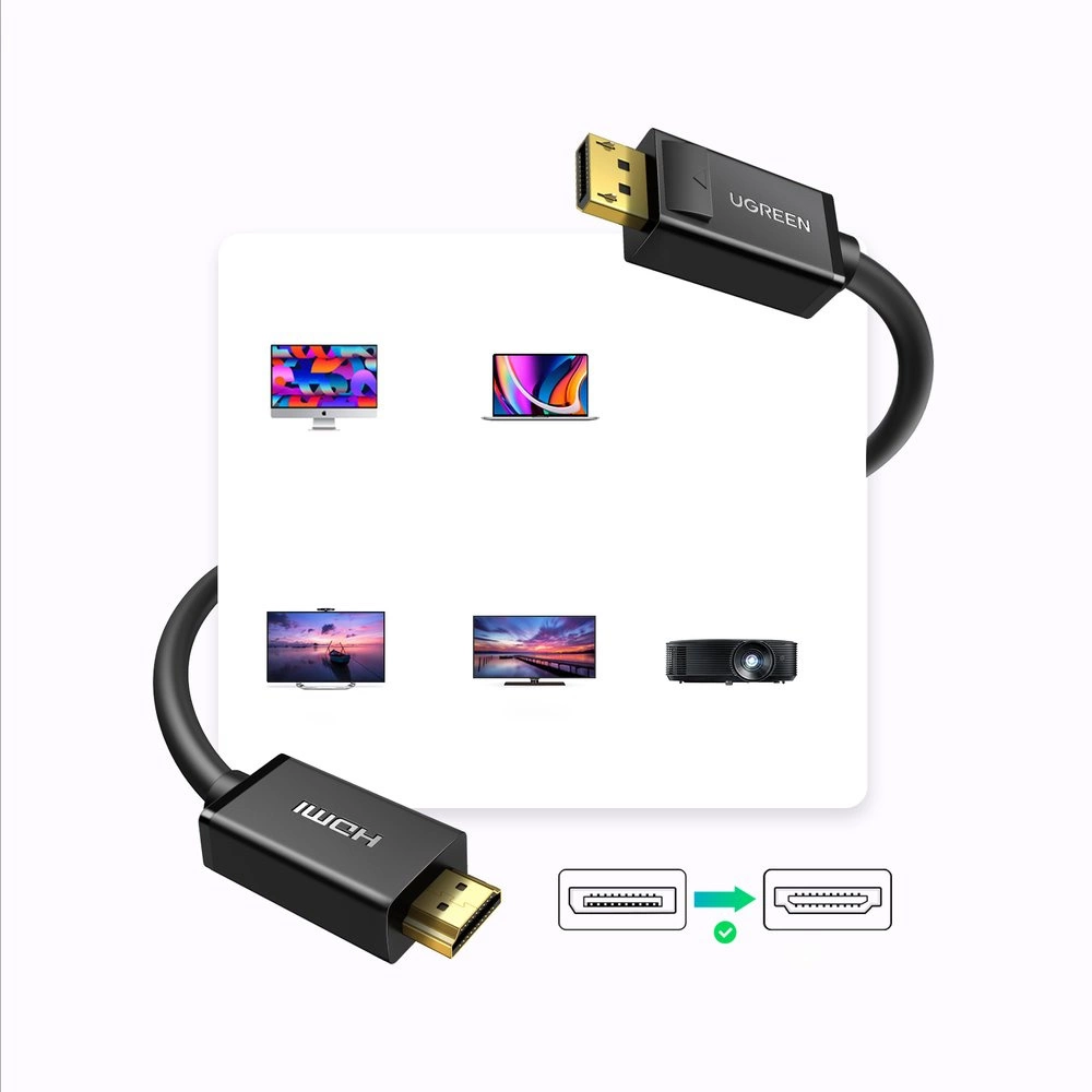 DisplayPort - HDMI cable Ugreen DP101 4K 3m - blackeng