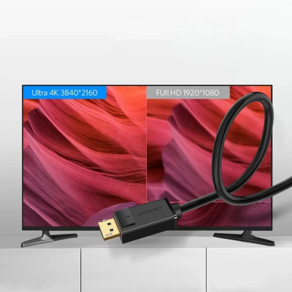 Ugreen DP102 10244 DisplayPort 1.2 4K / DisplayPort 1.2 4K Cable 1 m - Blackeng