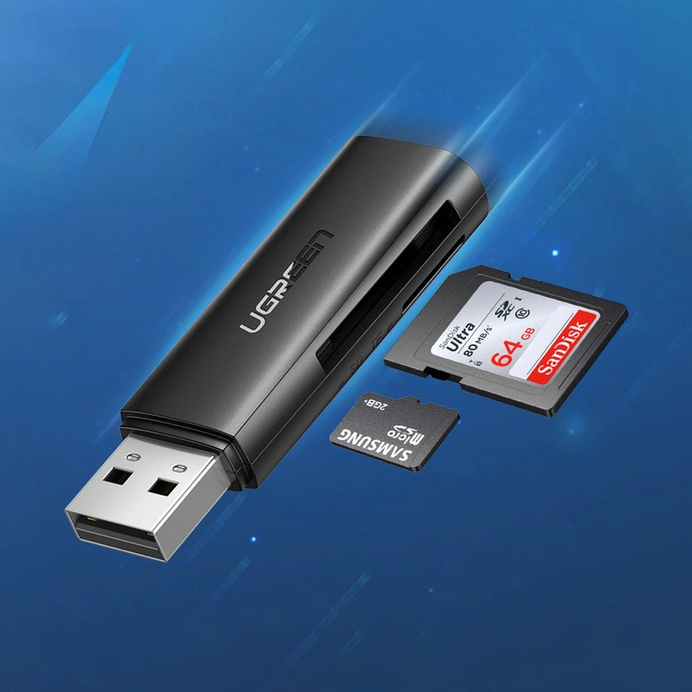 Ugreen CM264 USB 3.0 SD/TF card reader - blackeng