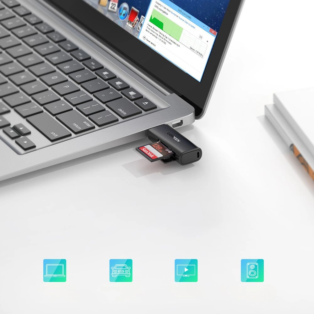 Ugreen CM264 USB 3.0 SD/TF card reader - blackeng