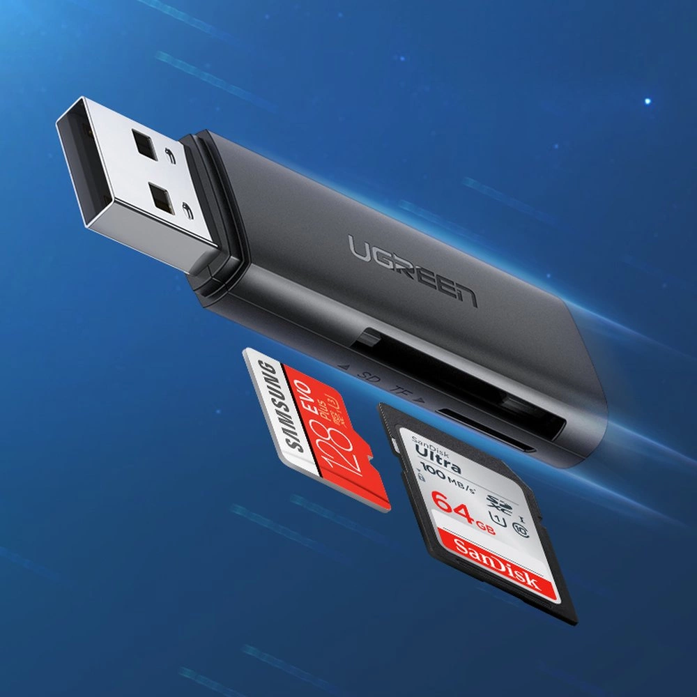 Ugreen CM264 USB 3.0 SD/TF card reader - blackeng
