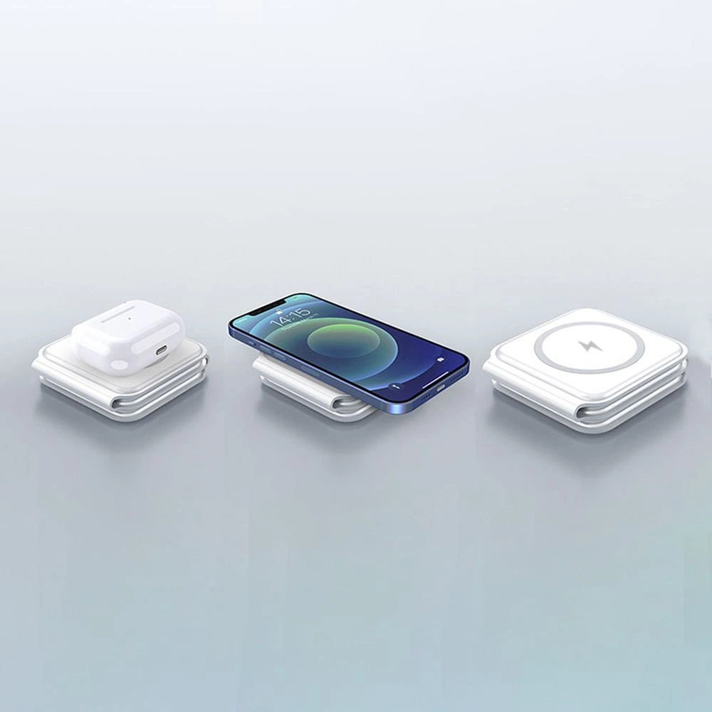 Dudao A11N 15W 3in1 Inductive Charger - White + USB-C / USB-C Cableeng