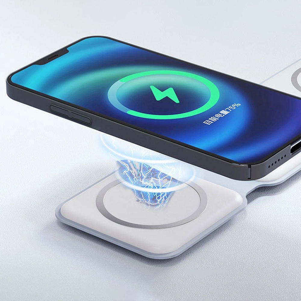 Dudao A11N 15W 3in1 Inductive Charger - White + USB-C / USB-C Cableeng