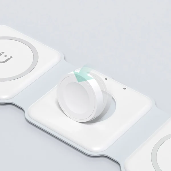 Dudao A11N 15W 3in1 Inductive Charger - White + USB-C / USB-C Cableeng