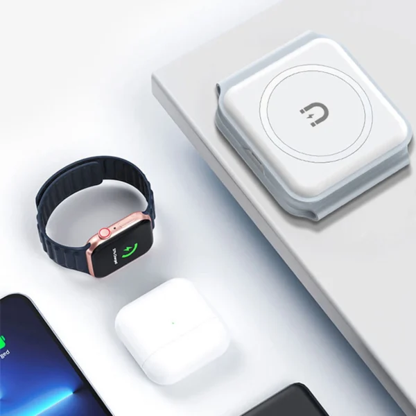 Dudao A11N 15W 3in1 Inductive Charger - White + USB-C / USB-C Cableeng