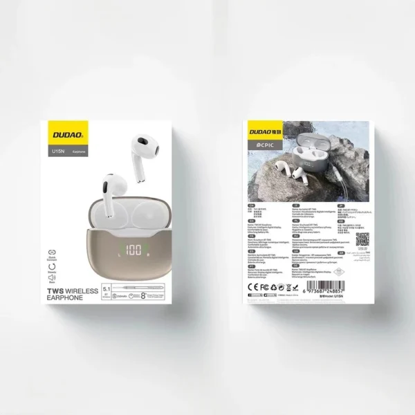 Dudao U15N TWS wireless headphones - whiteeng