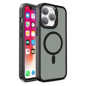 Magnetic Color Matte Case for iPhone 15 - blackeng