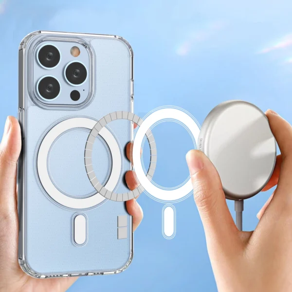 MagSafe Magnetic Case for iPhone 15 Pro Max Clear Magnetic Case - transparenteng