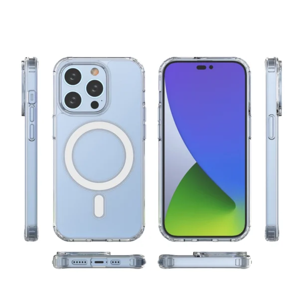 MagSafe Magnetic Case for iPhone 15 Pro Max Clear Magnetic Case - transparenteng