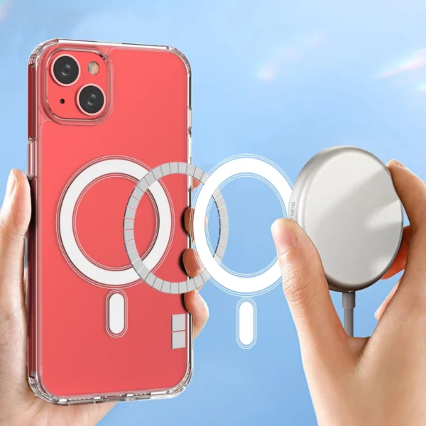 MagSafe iPhone 15 Plus Clear Magnetic Case - transparenteng