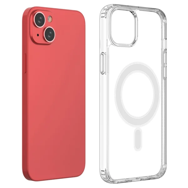 MagSafe iPhone 15 Plus Clear Magnetic Case - transparenteng