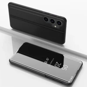 Hard flip case for Samsung Galaxy S23 FE Clear View Case - blackeng