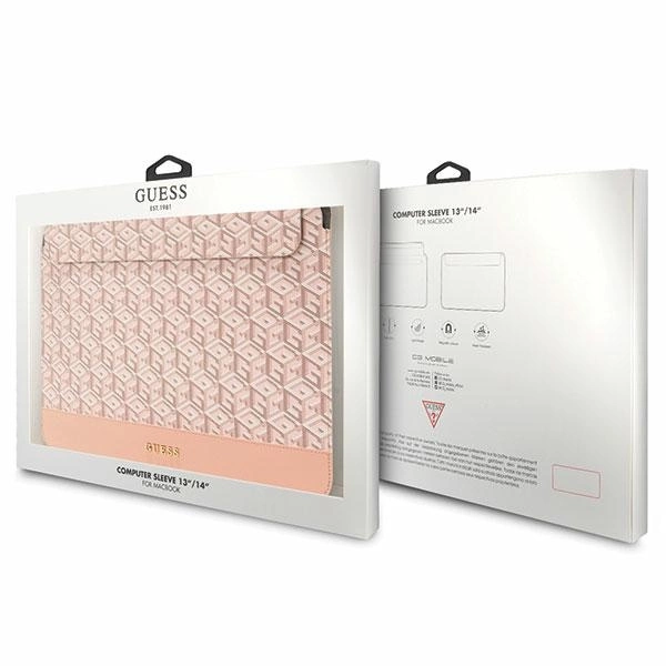 Guess GCube Stripes case for a 14" laptop - pinkeng