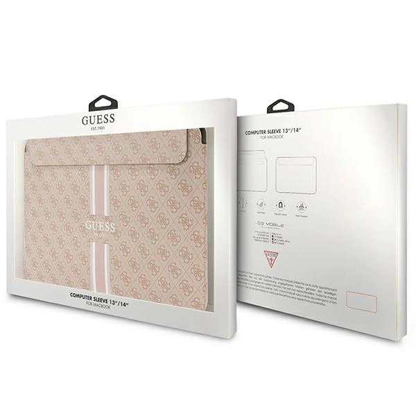 Guess 4G Printed Stripes cover for a 14" laptop - pinkeng