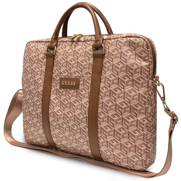 Guess GCube Stripes bag for a 16" laptop - browneng