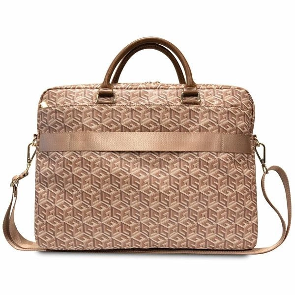 Guess GCube Stripes bag for a 16" laptop - browneng
