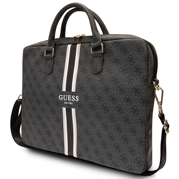 Guess 4G Printed Stripes bag for a 16" laptop - blackeng