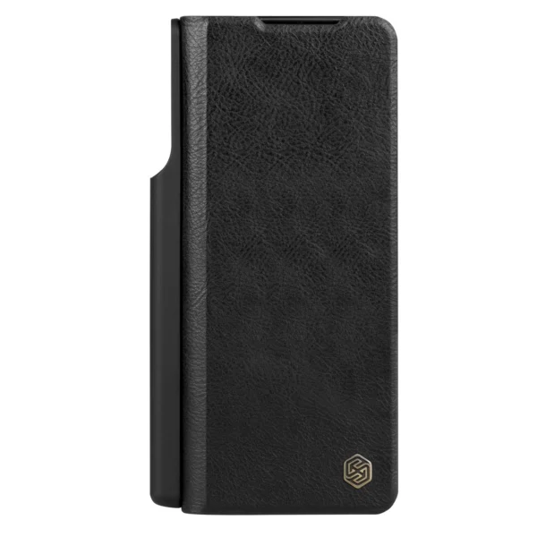 Nillkin Qin Leather Pro Leather Case with Camera Protector for Samsung Galaxy Z Fold 5 - Blackeng