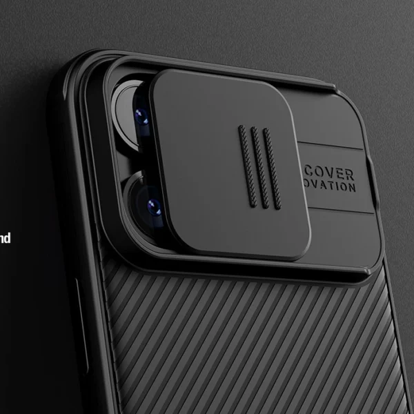 Nillkin CamShield Pro Magnetic Case for iPhone 15 Pro Max with Camera Protector - Blackeng