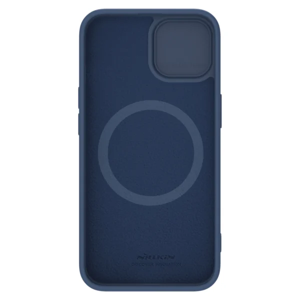 Nillkin CamShield Silky Silicone Case for iPhone 15 Plus with Camera Protector - Dark Blueeng